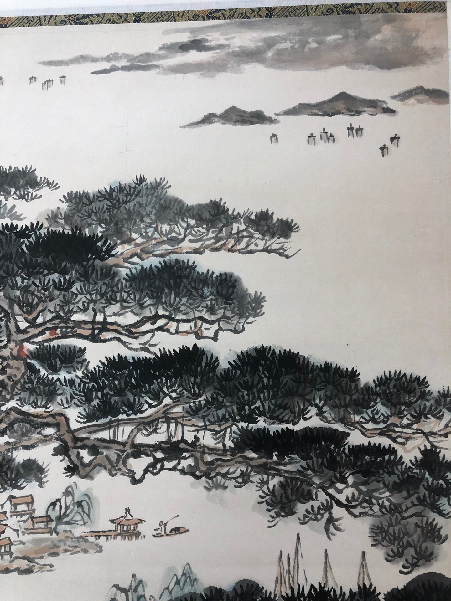 A Fabulous Chinese Ink Painting Hanging Scroll By Qian Songyan