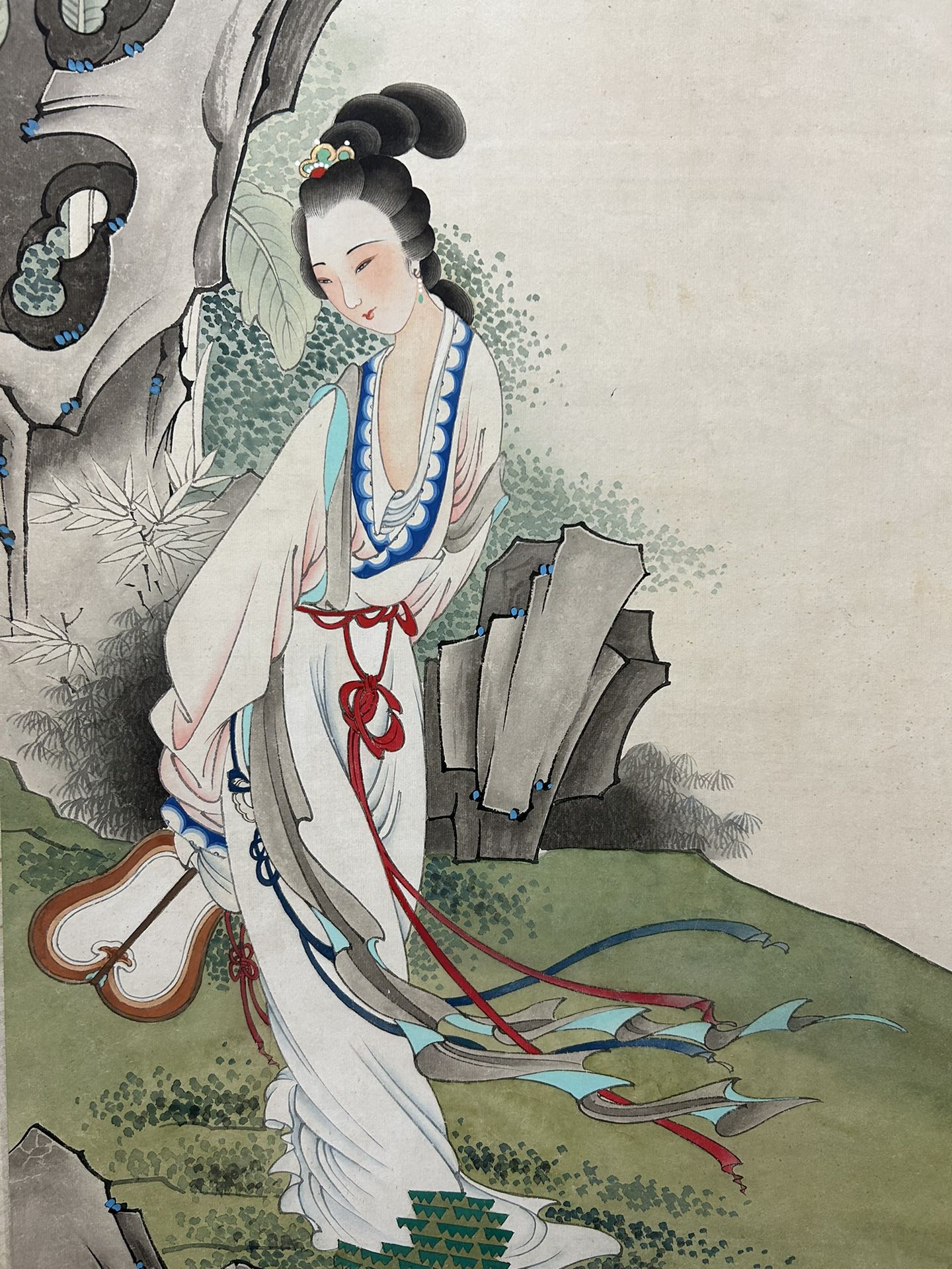 A Precious Chinese Ink Painting Hanging Scroll By Liu Lingcang