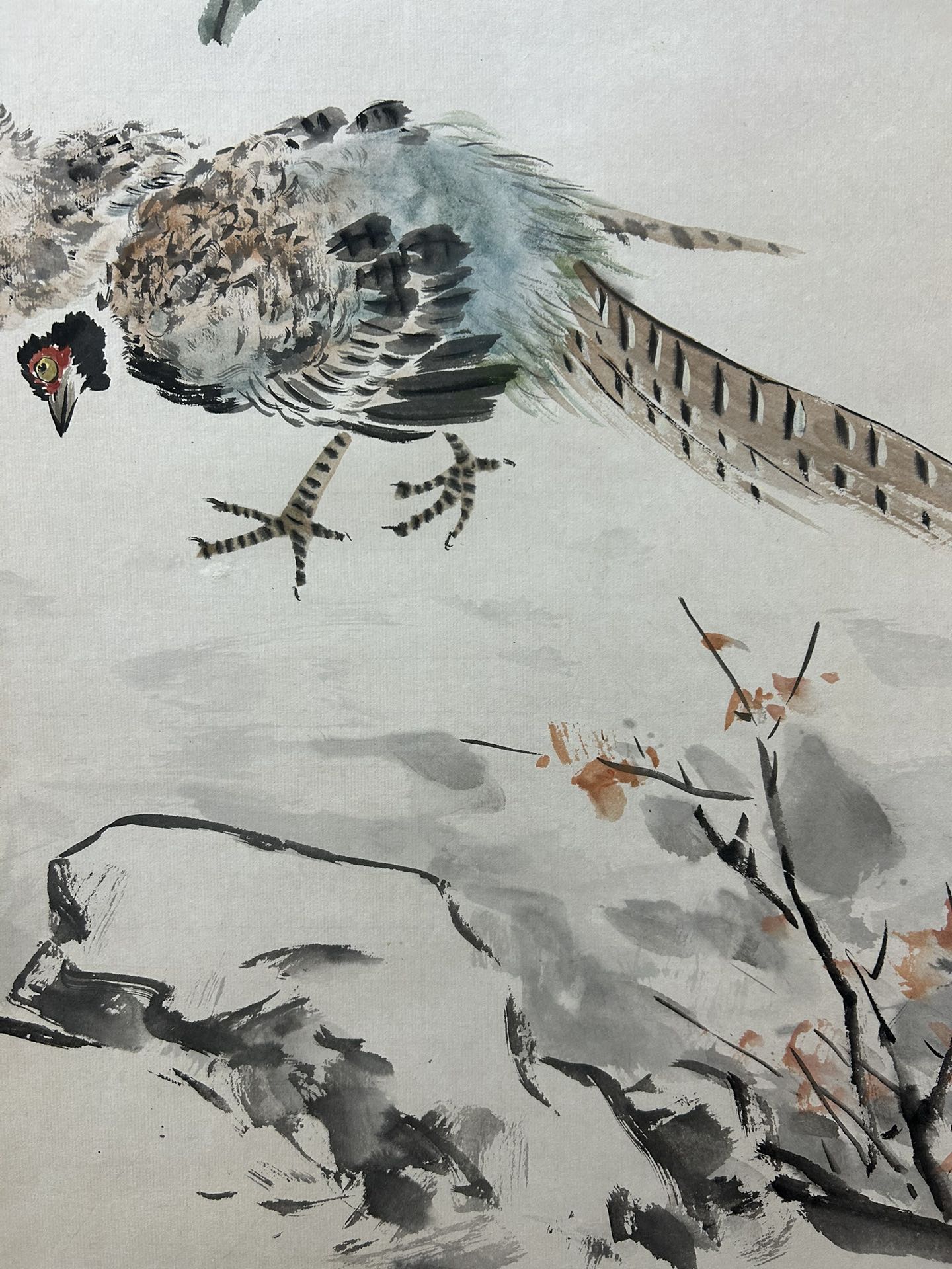 A Precious Chinese Ink Painting Hanging Scroll By Wang Xuetao