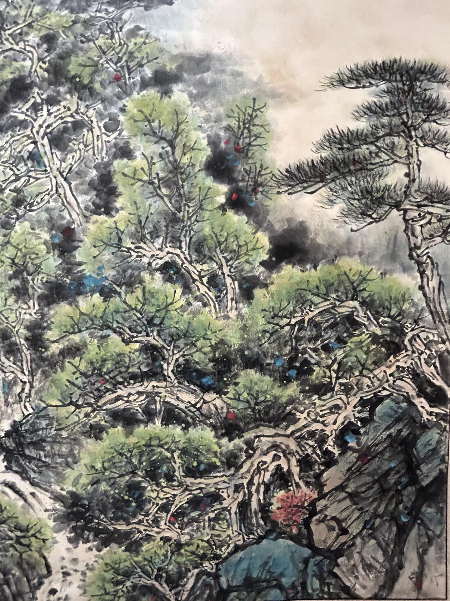 A Precious Chinese Ink Painting Hanging Scroll By Guan Shanyue