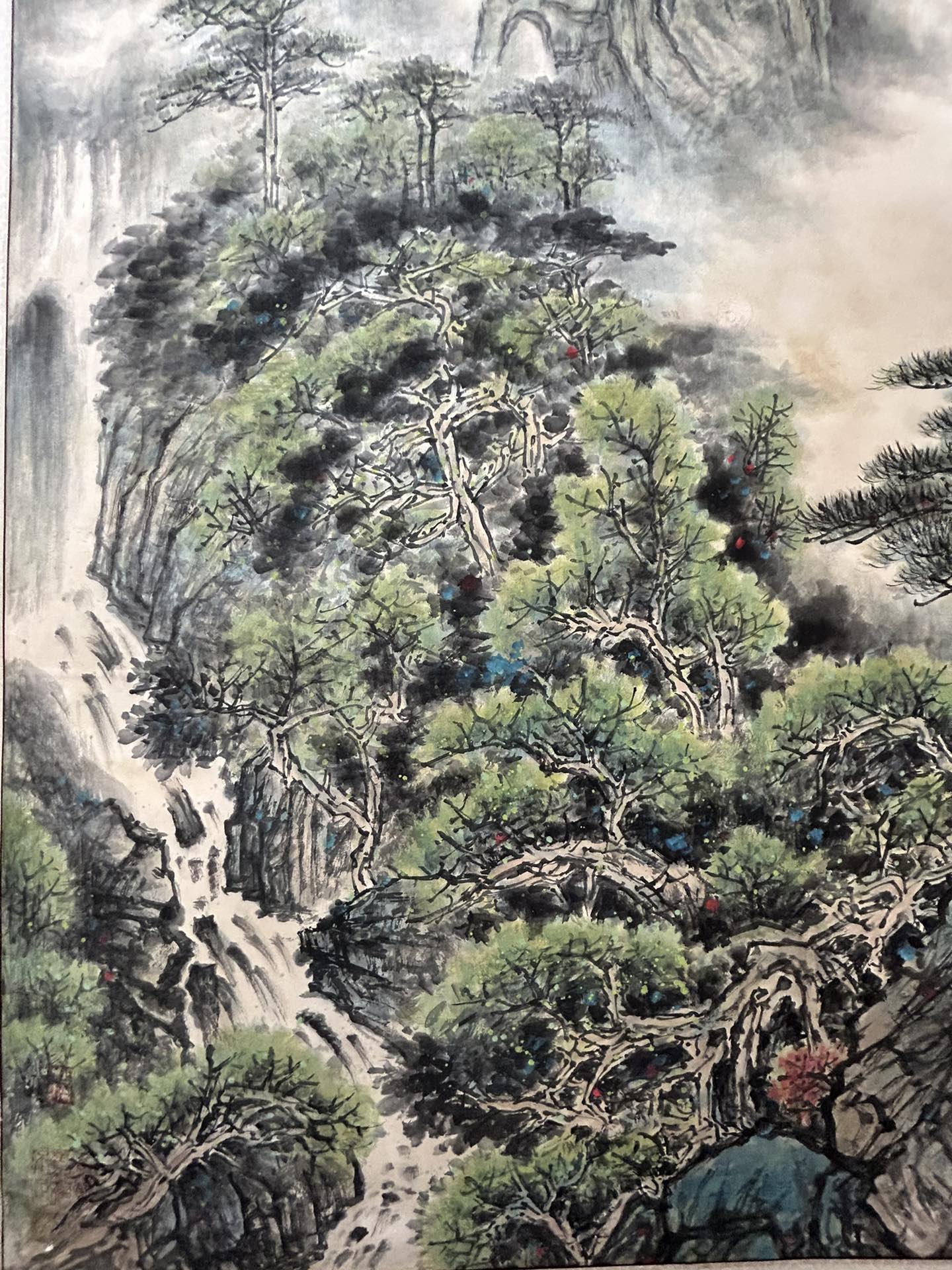 A Precious Chinese Ink Painting Hanging Scroll By Guan Shanyue