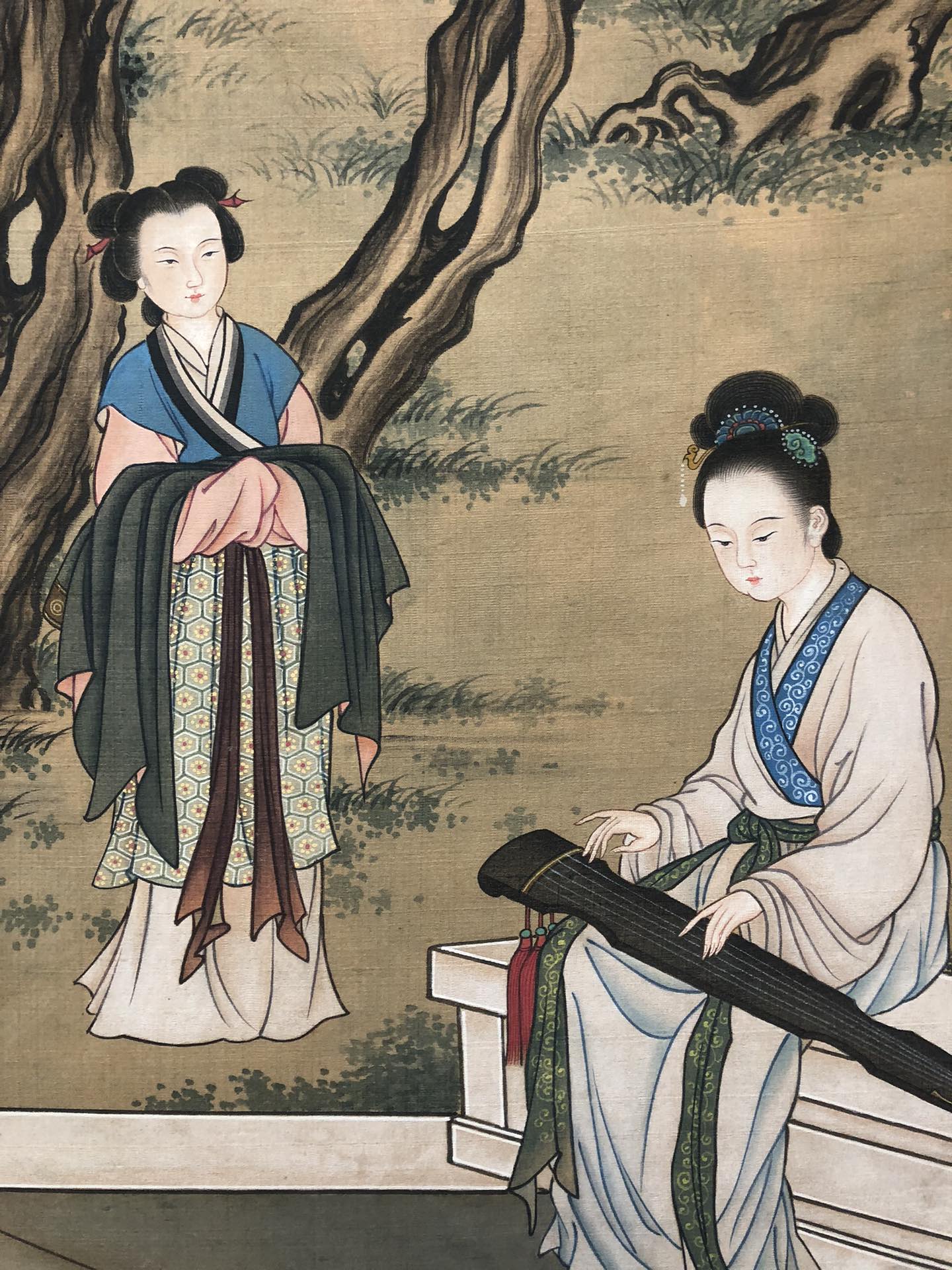 A Precious Chinese Ink Painting Hanging Scroll By Tang Yin