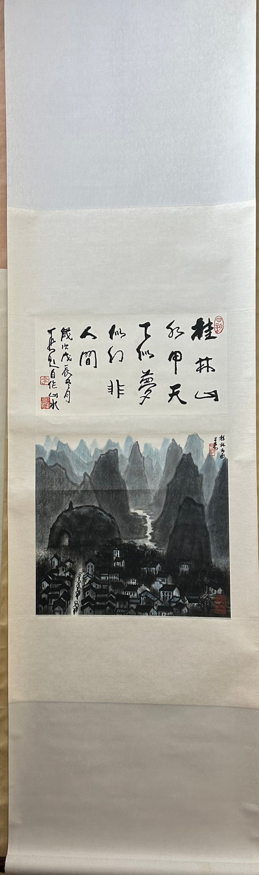 A Precious Chinese Ink Painting Hanging Scroll By Li Keran