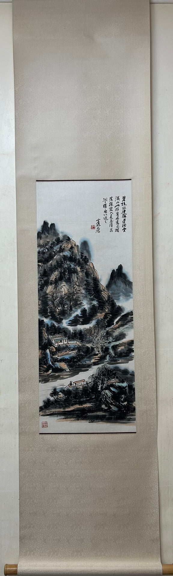 A Fabulous Chinese Ink Painting Hanging Scroll By Huang Binhong