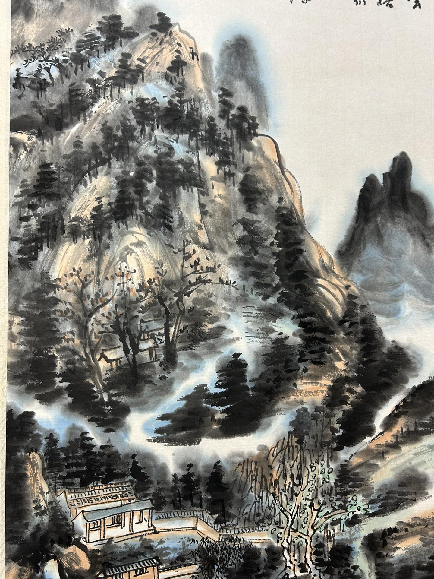 A Fabulous Chinese Ink Painting Hanging Scroll By Huang Binhong