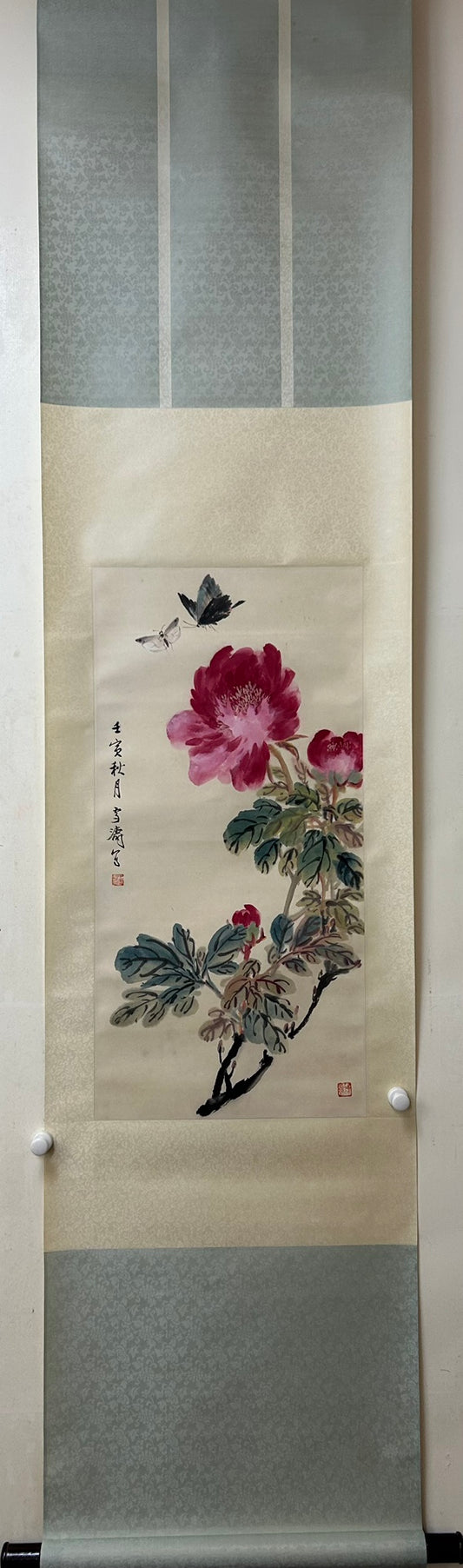 A Fabulous Chinese Ink Painting Hanging Scroll By Wang Xuetao