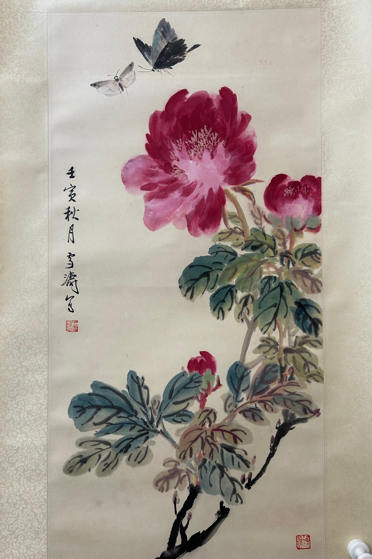 A Fabulous Chinese Ink Painting Hanging Scroll By Wang Xuetao