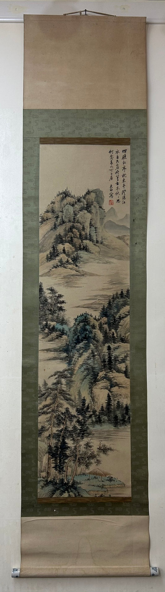 A Fabulous Chinese Ink Painting Hanging Scroll By Qi Gong