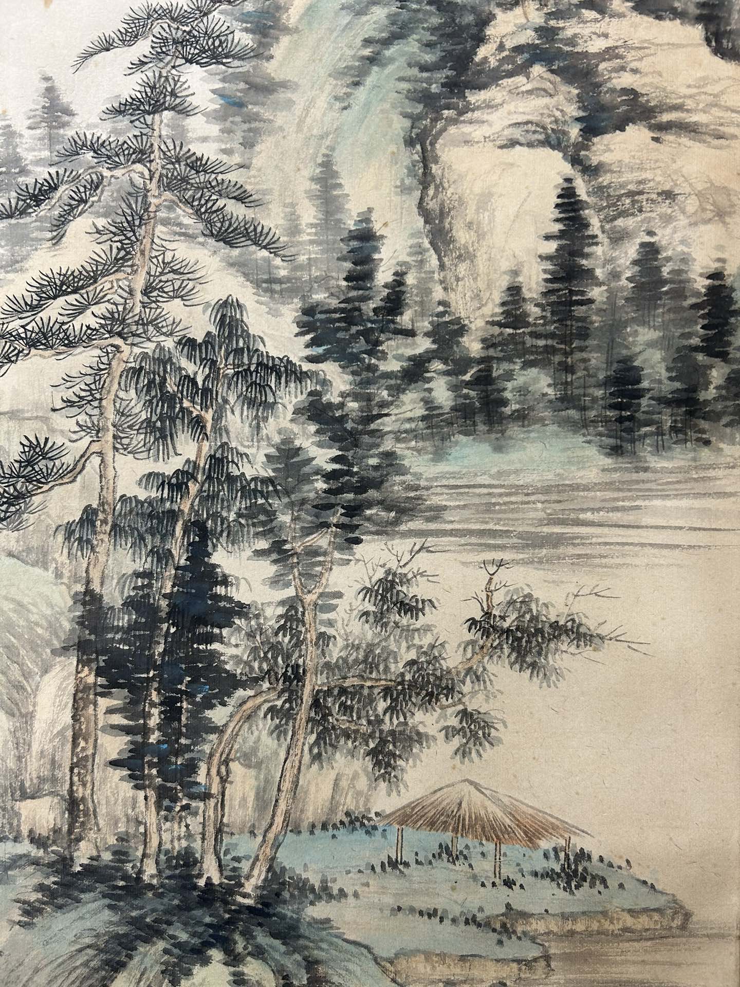 A Fabulous Chinese Ink Painting Hanging Scroll By Qi Gong