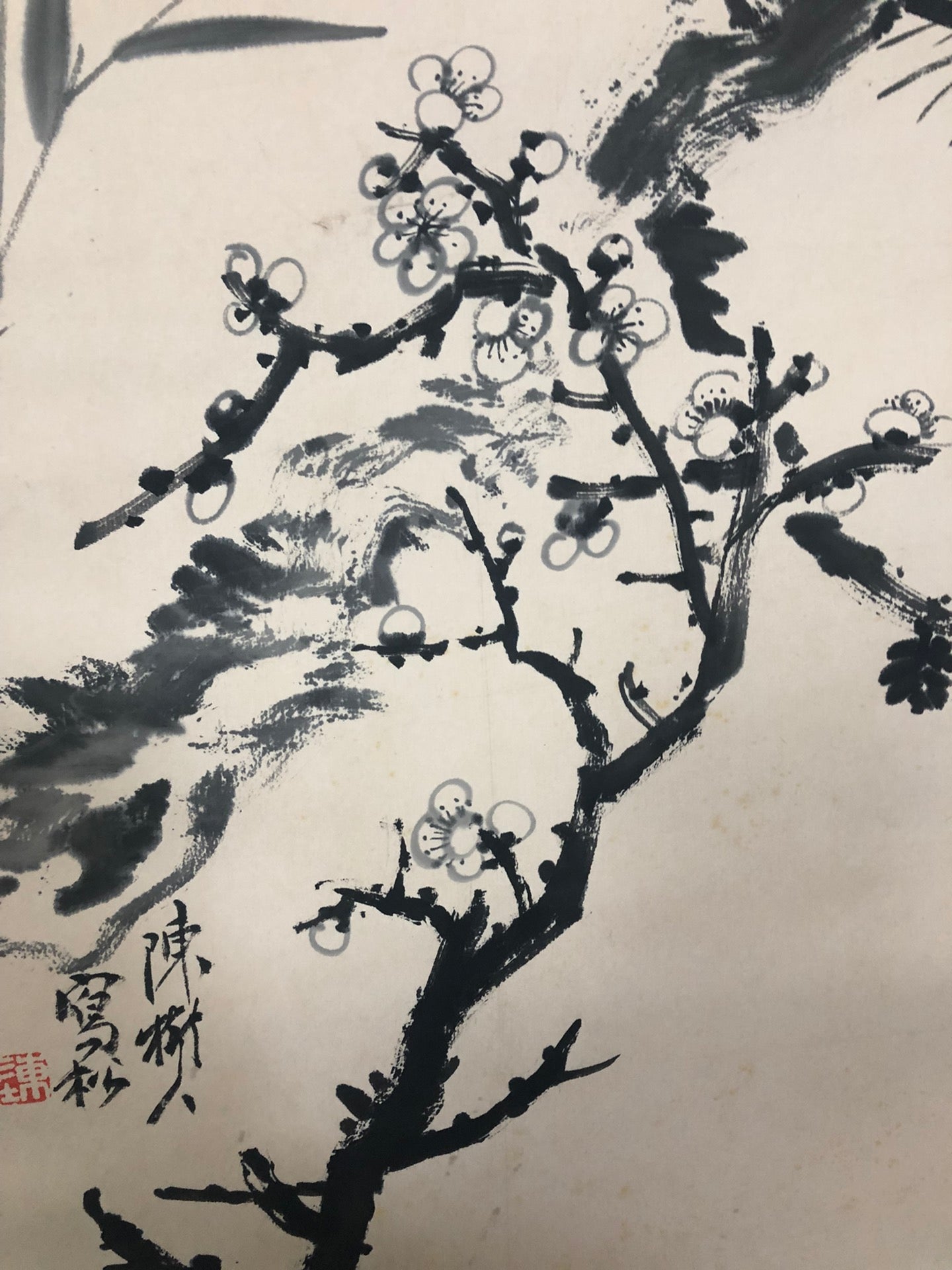 A Gorgeous Chinese Ink Painting Hanging Scroll By He Xiangning