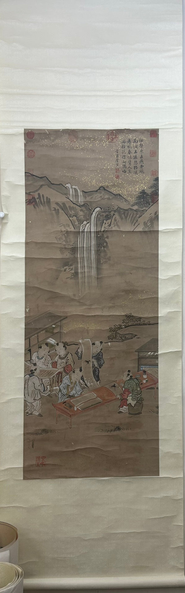 A Gorgeous Chinese Ink Painting Hanging Scroll By Tang Yin