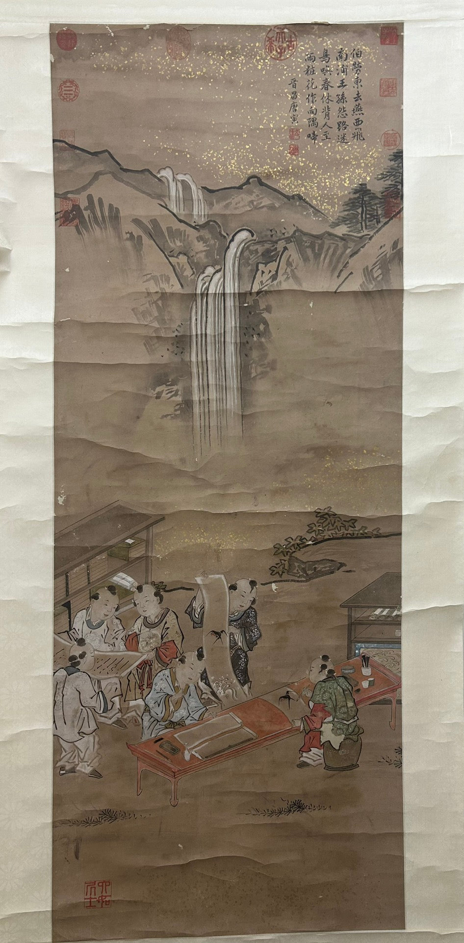 A Gorgeous Chinese Ink Painting Hanging Scroll By Tang Yin