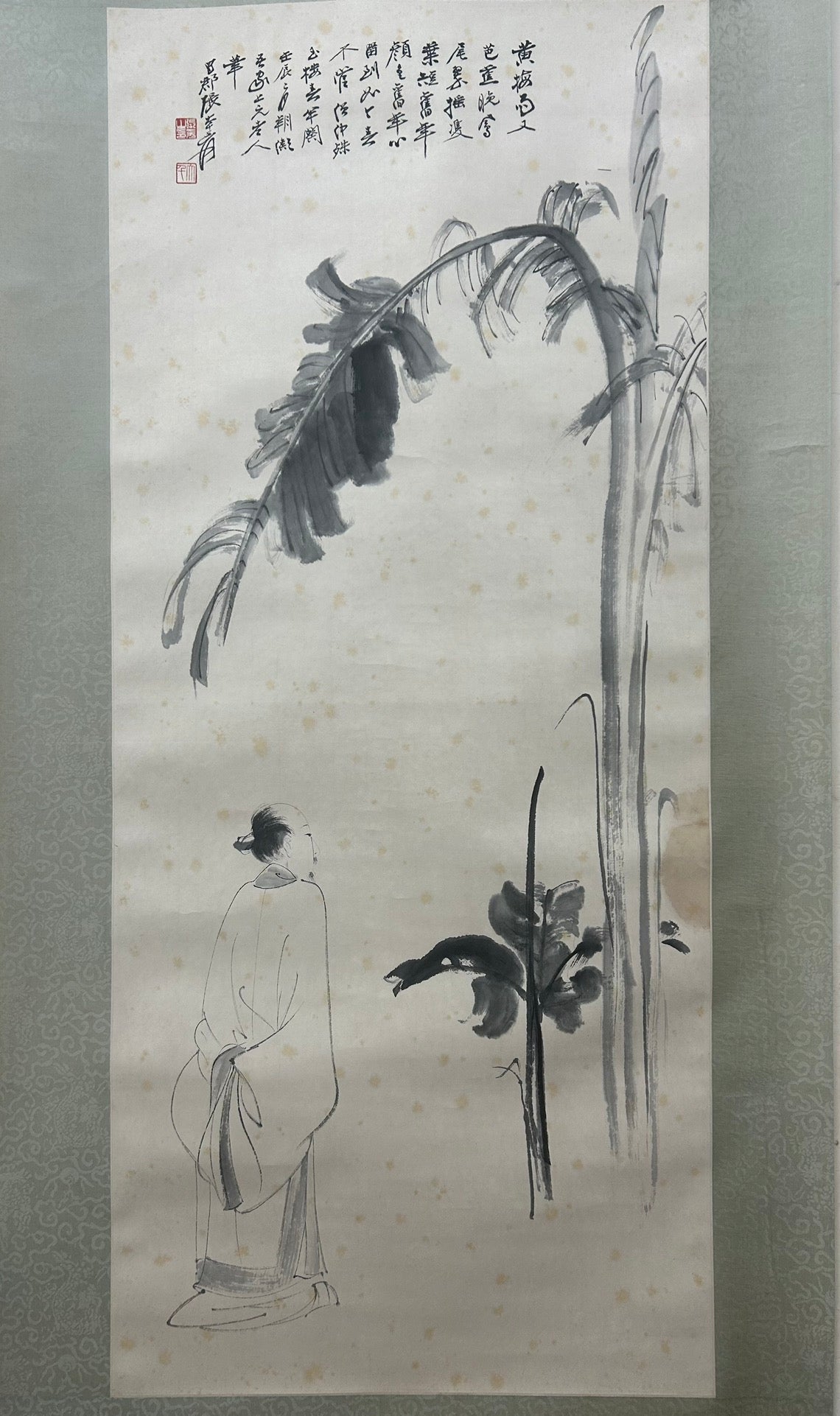 A Gorgeous Chinese Ink Painting Hanging Scroll By Zhang Daqian