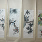 Four Gorgeous Chinese Ink Painting Hanging Scrolls By Yan Bolong