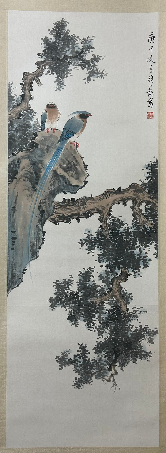 Four Gorgeous Chinese Ink Painting Hanging Scrolls By Yan Bolong