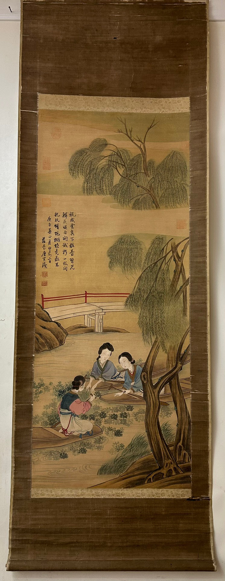 A Fabulous Chinese Ink Painting Hanging Scroll By Tang Bohu