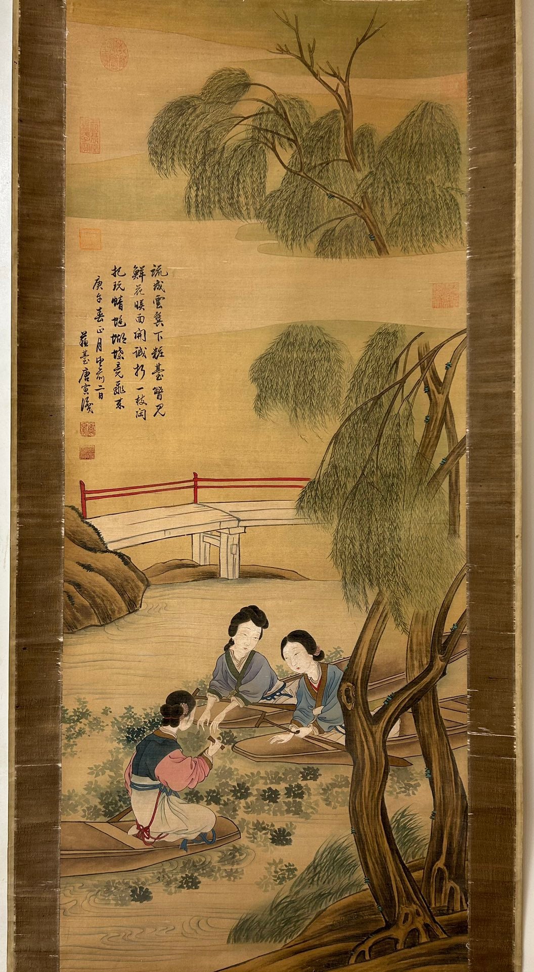 A Fabulous Chinese Ink Painting Hanging Scroll By Tang Bohu