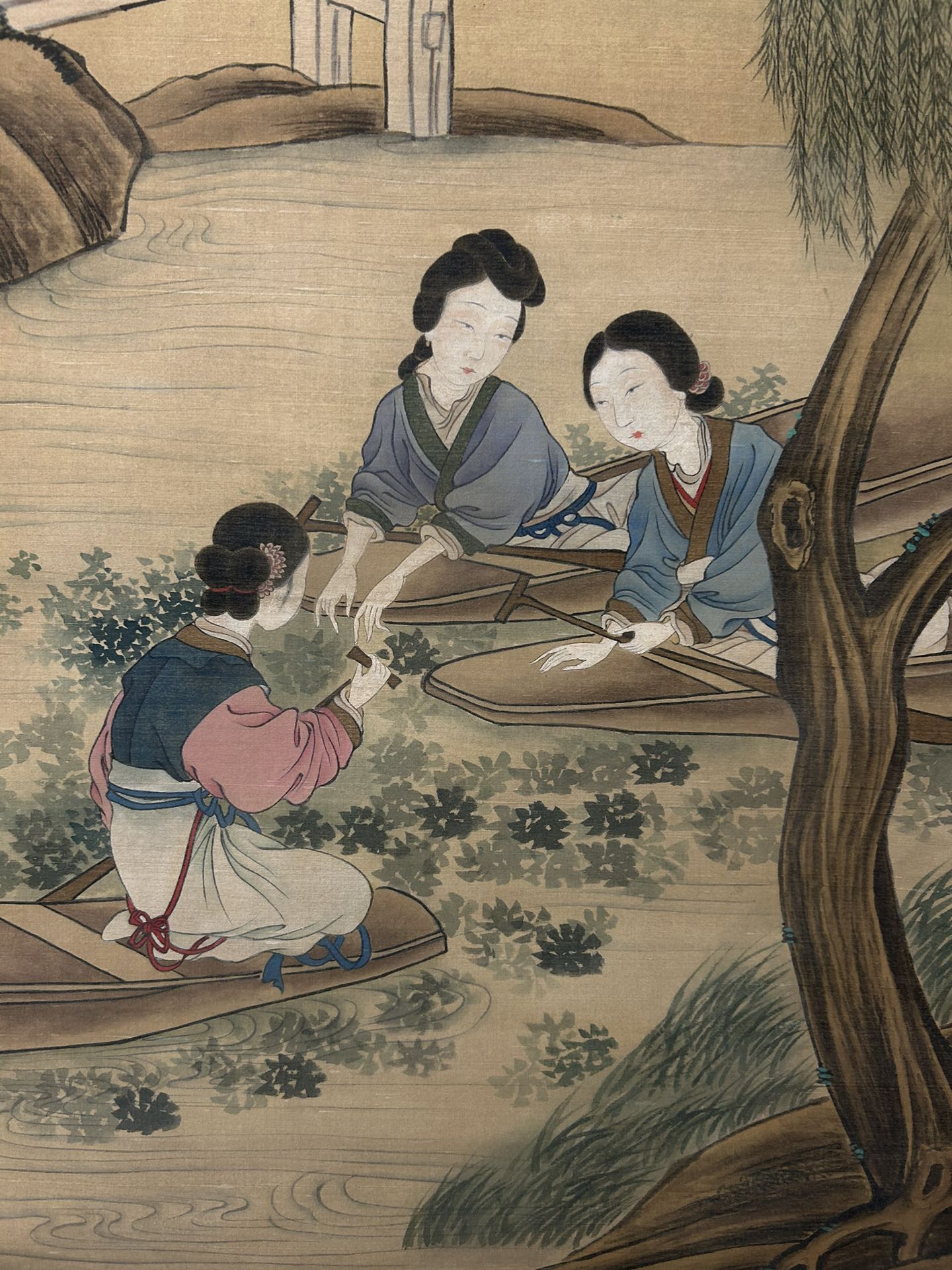 A Fabulous Chinese Ink Painting Hanging Scroll By Tang Bohu