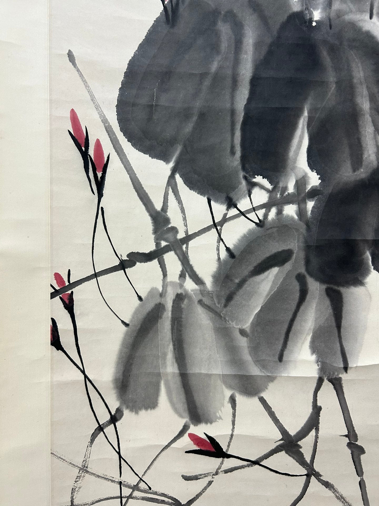 A Fabulous Chinese Ink Painting Hanging Scroll By Qi Baishi