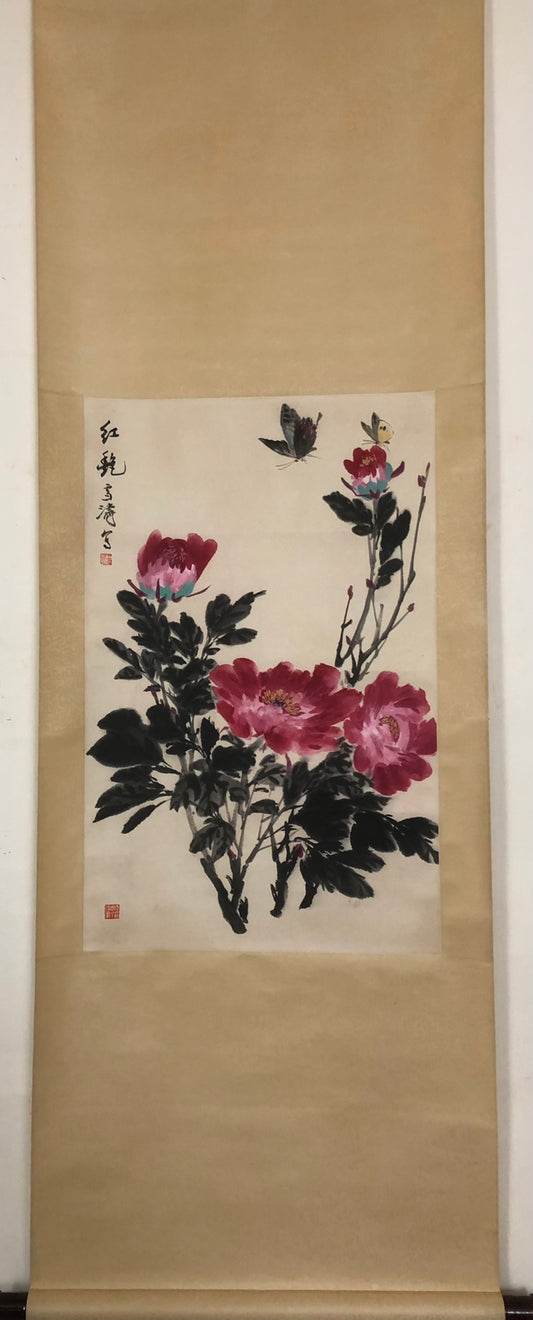 An Excellent Chinese Ink Painting Hanging Scroll By Wang Xuetao