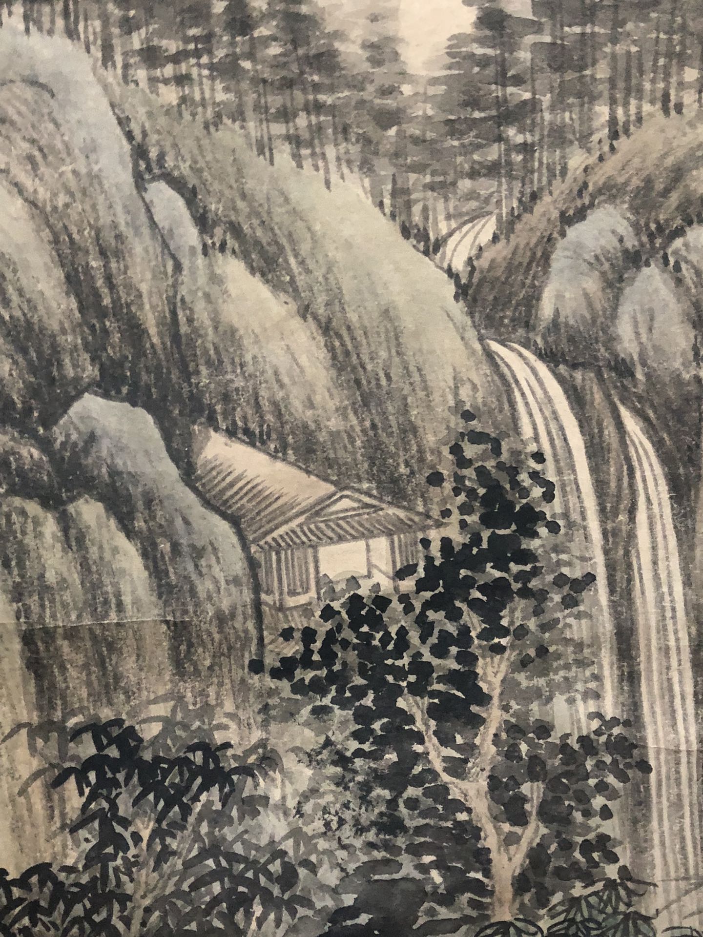 An Excellent Chinese Ink Painting Hanging Scroll By Cheng Zhang