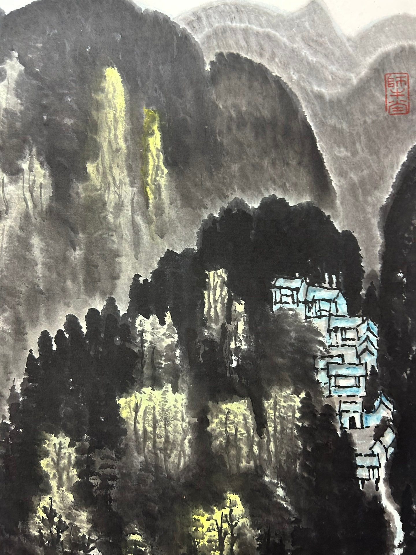 An Excellent Chinese Ink Painting By Li Keran