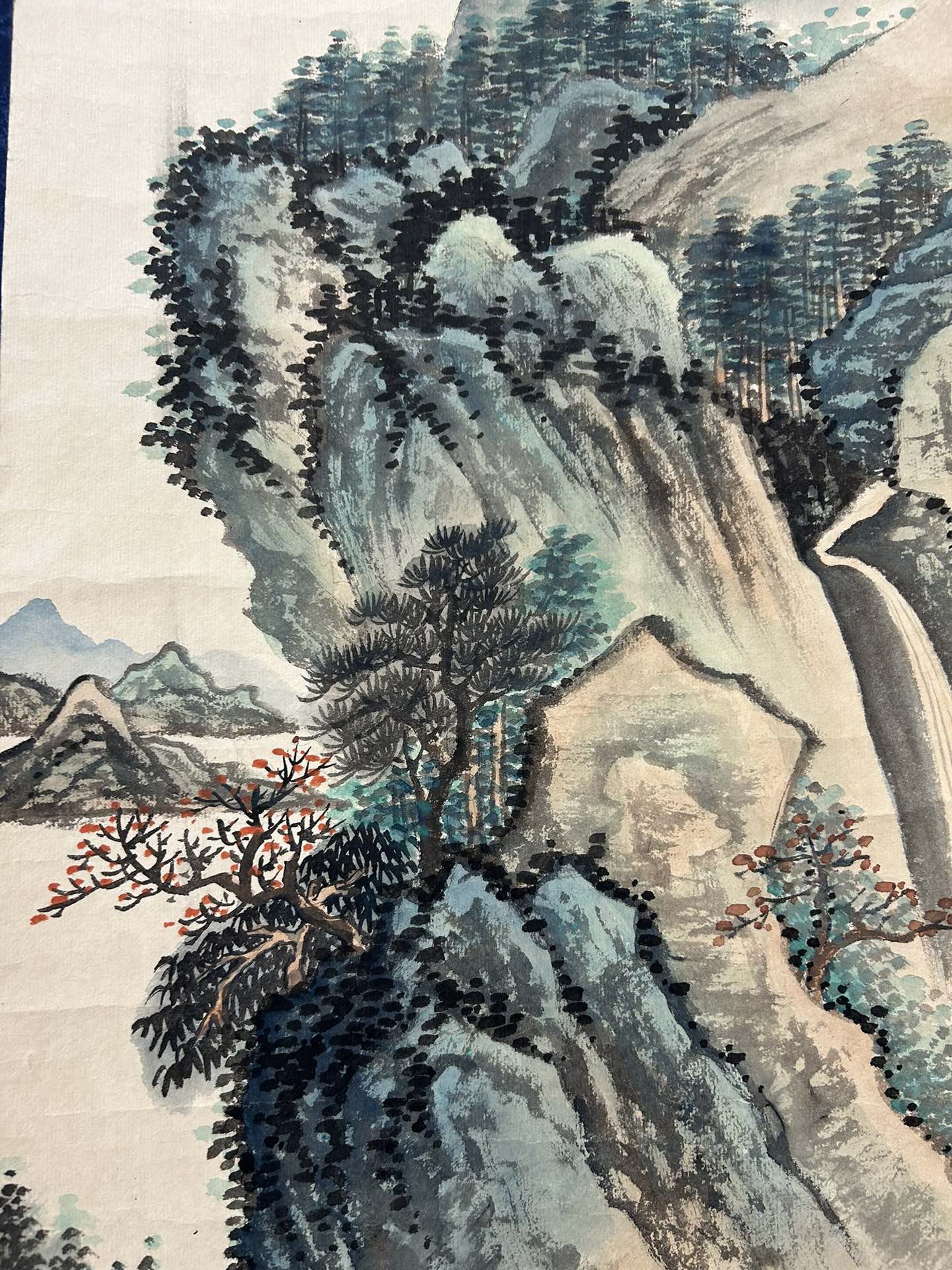 An Excellent Chinese Ink Painting Hanging Scroll By Qian Weicheng