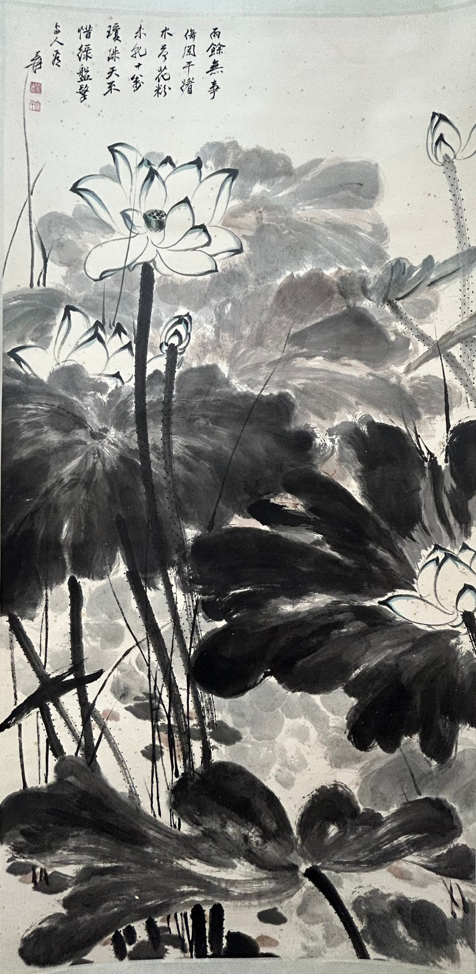 An Exquisite Chinese Ink Painting Hanging Scroll By Zhang Daqian