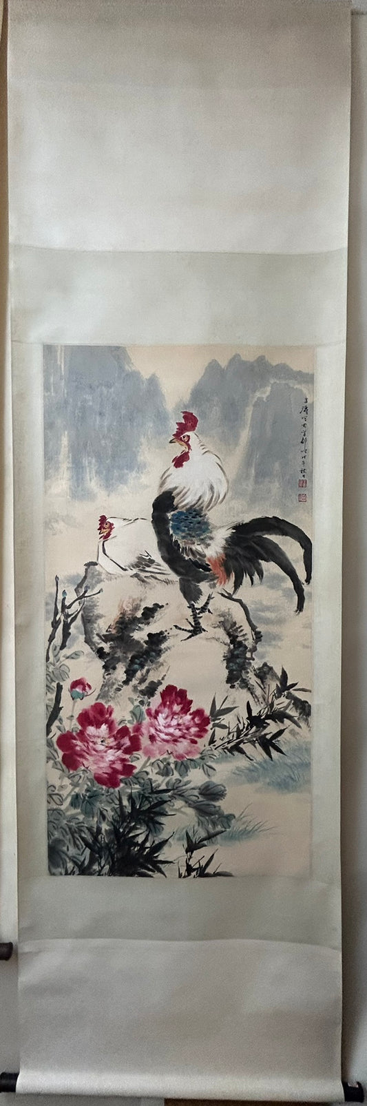 An Exquisite Chinese Ink Painting Hanging Scroll By Wang Xuetao