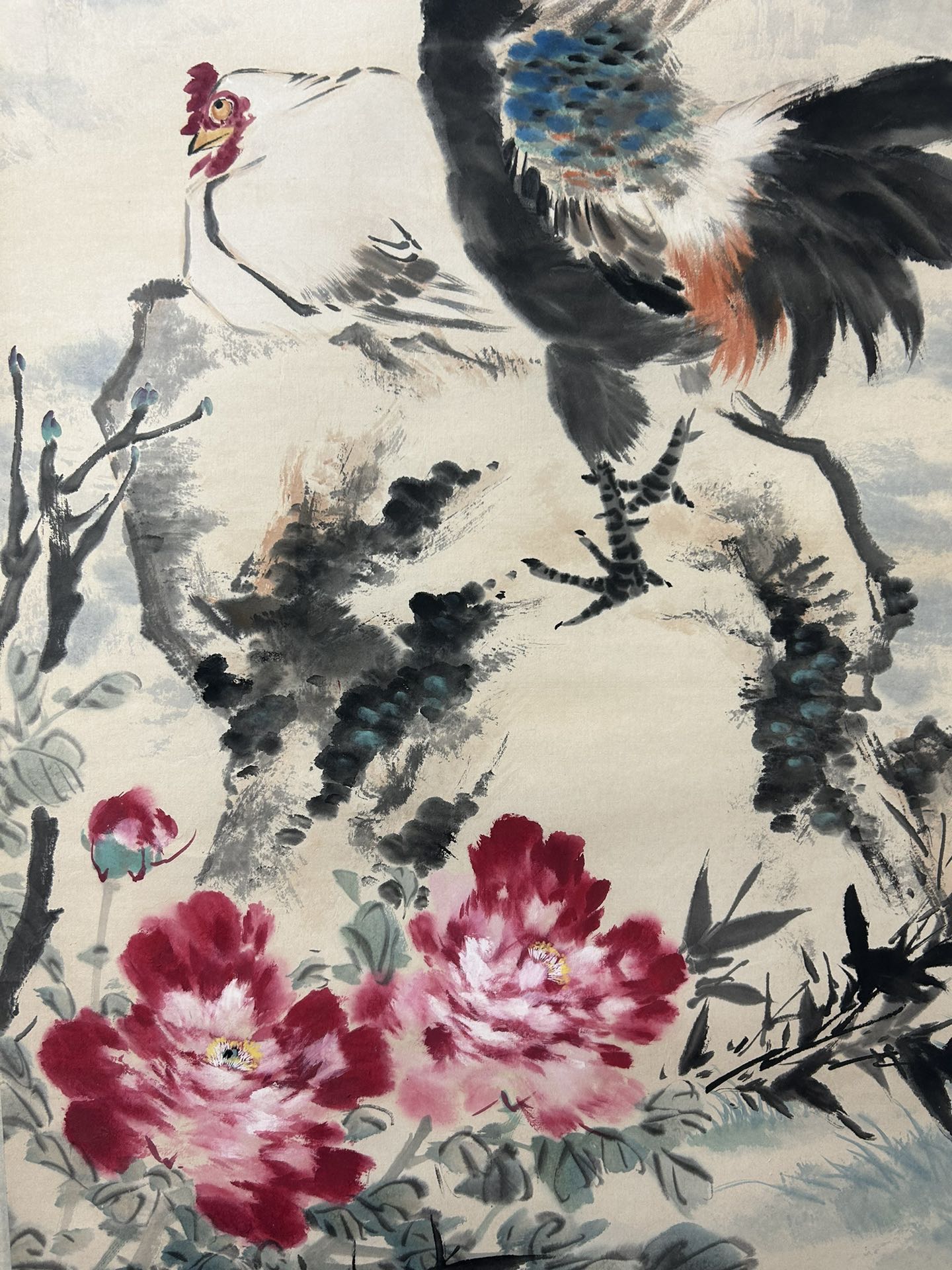 An Exquisite Chinese Ink Painting Hanging Scroll By Wang Xuetao