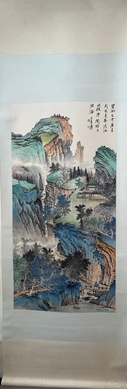 An Exquisite Chinese Ink Painting Hanging Scroll By Zhang Daqian