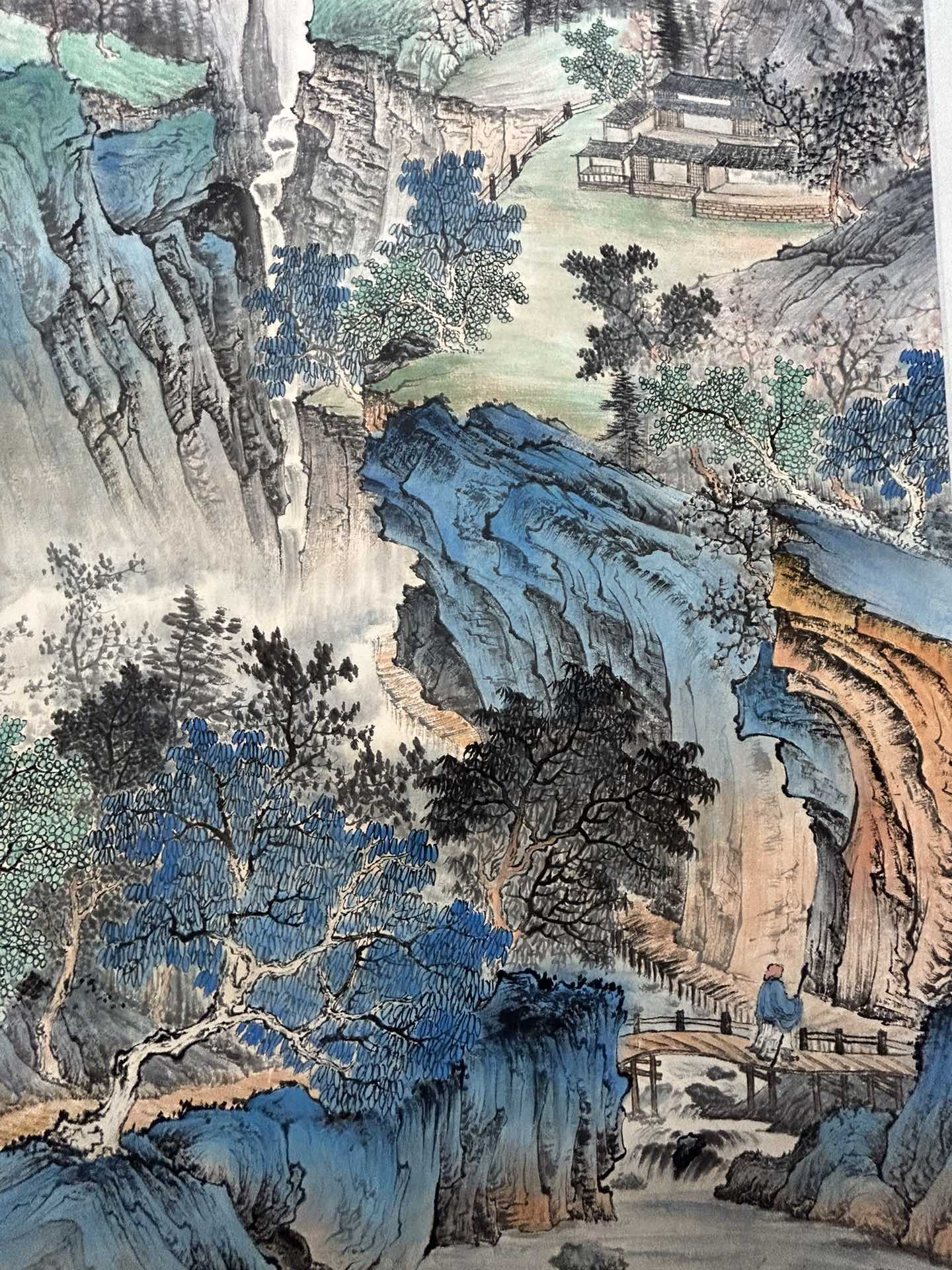 An Exquisite Chinese Ink Painting Hanging Scroll By Zhang Daqian