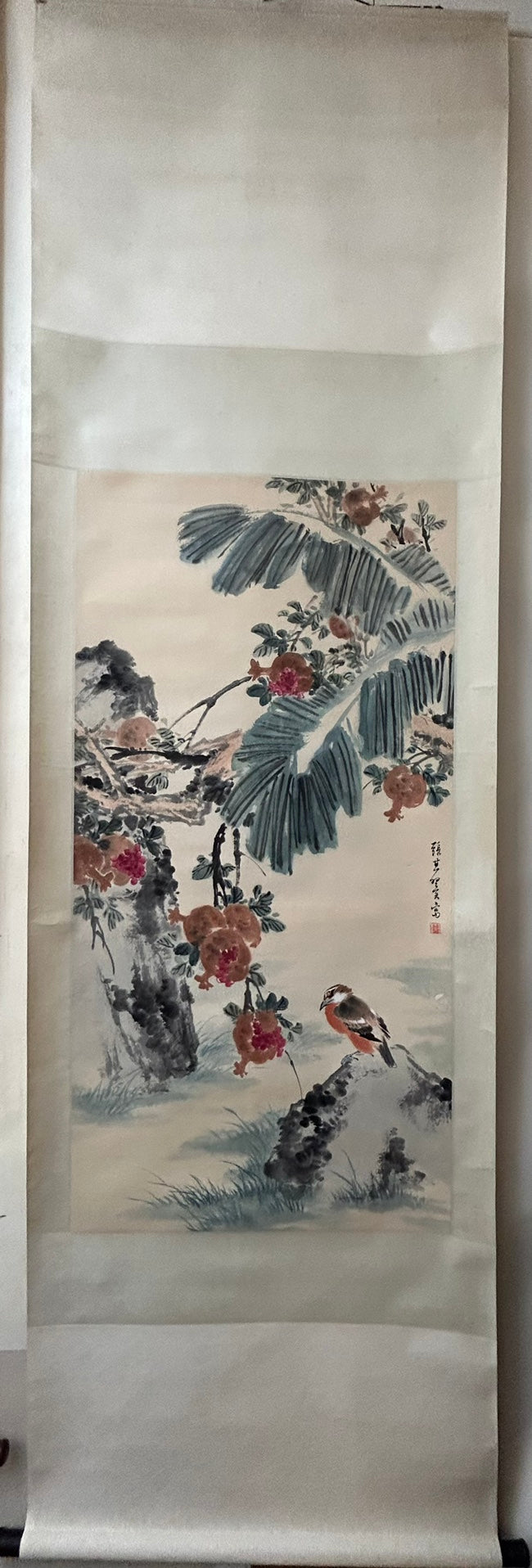 An Exquisite Chinese Ink Painting Hanging Scroll By Zhang Qiyi