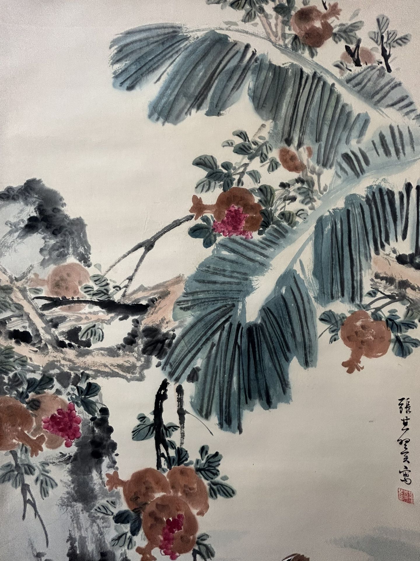 An Exquisite Chinese Ink Painting Hanging Scroll By Zhang Qiyi