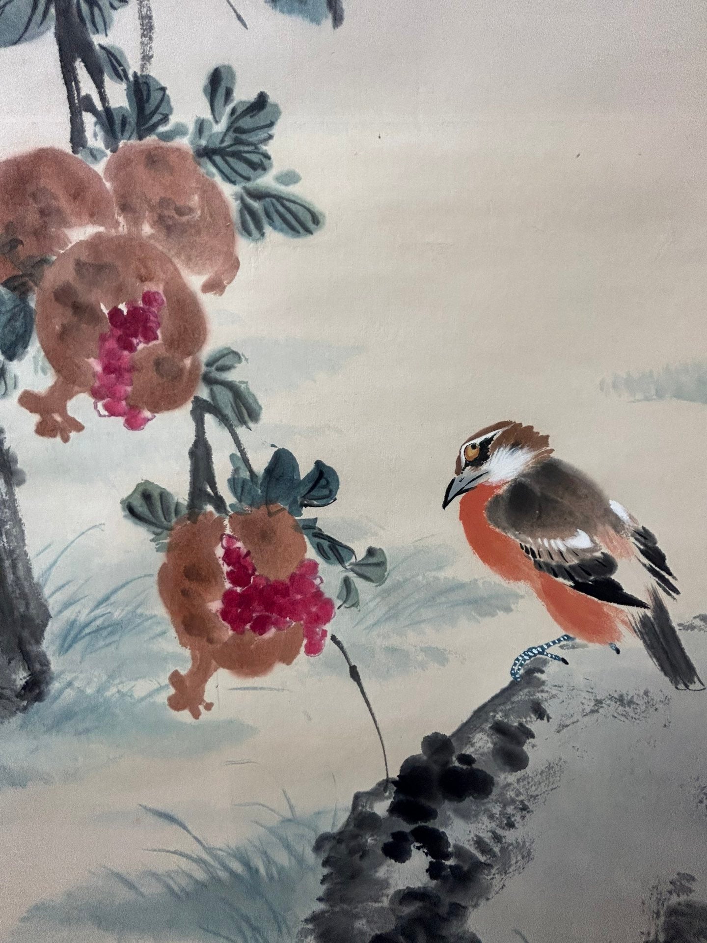 An Exquisite Chinese Ink Painting Hanging Scroll By Zhang Qiyi