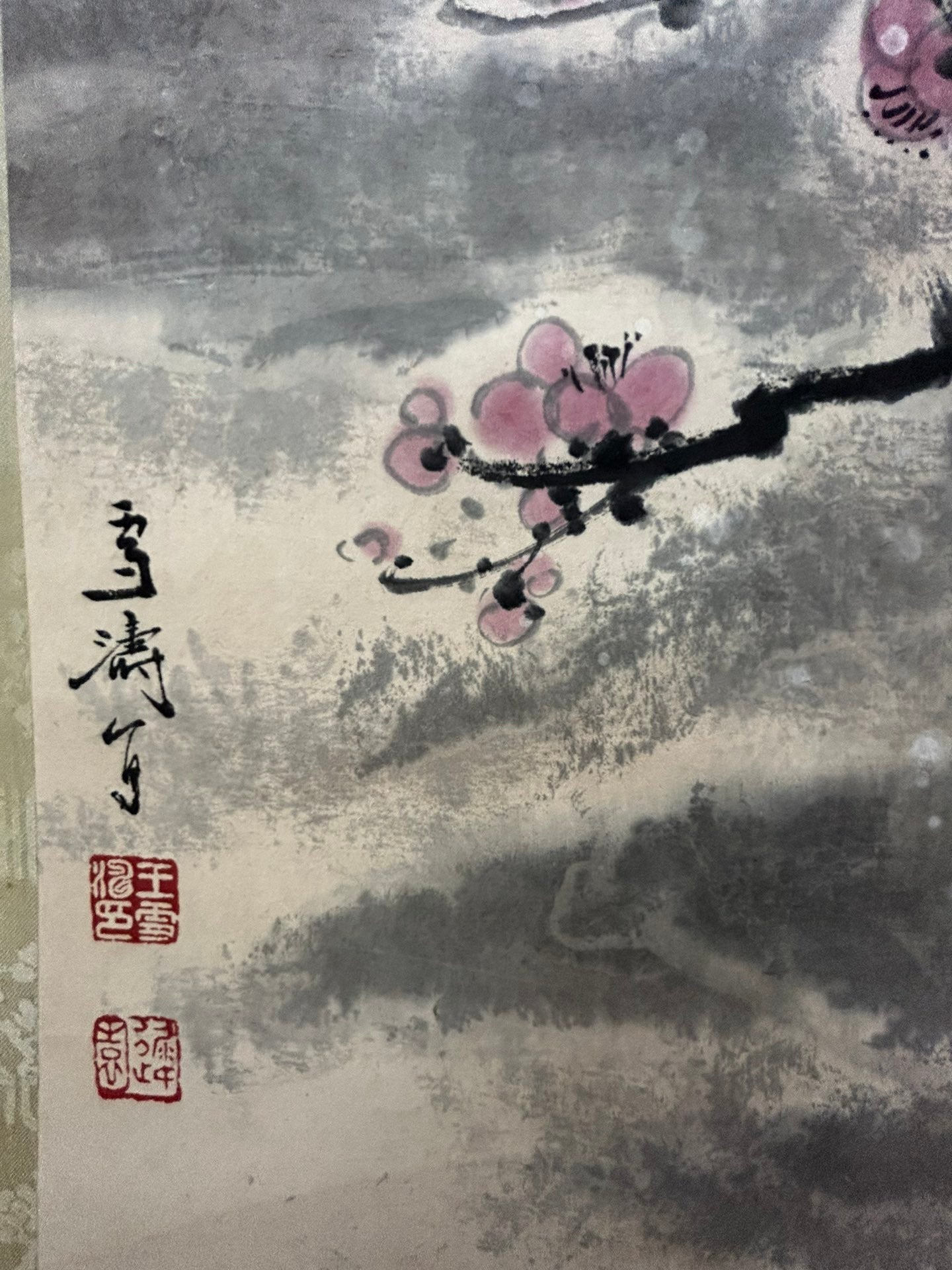 An Exquisite Chinese Ink Painting Hanging Scroll By Wang Xuetao