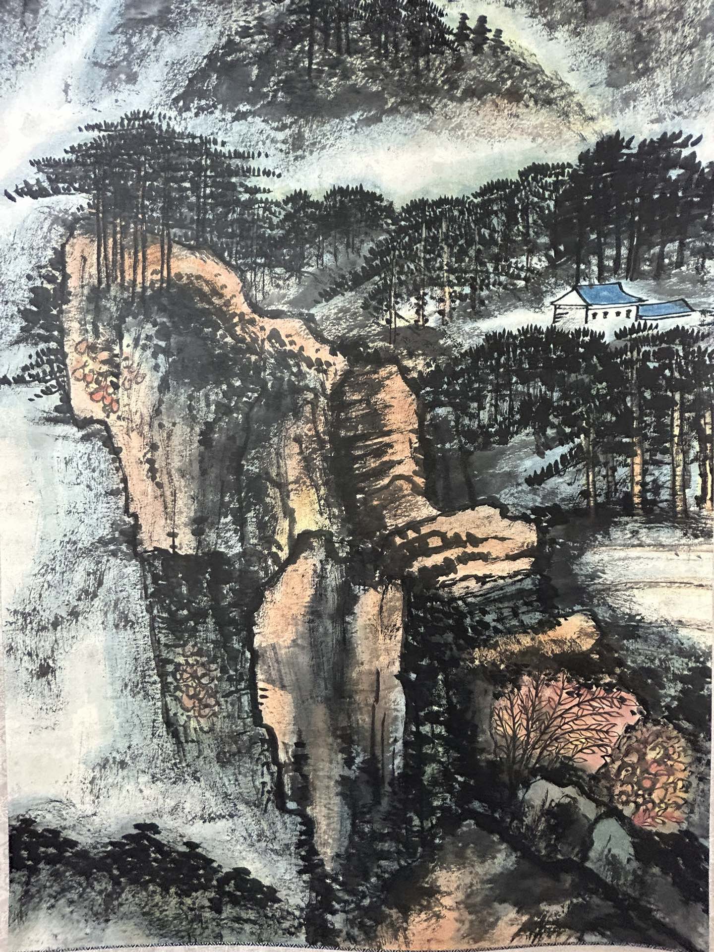 An Exquisite Chinese Ink Painting Hanging Scroll By Lai Shaoqi