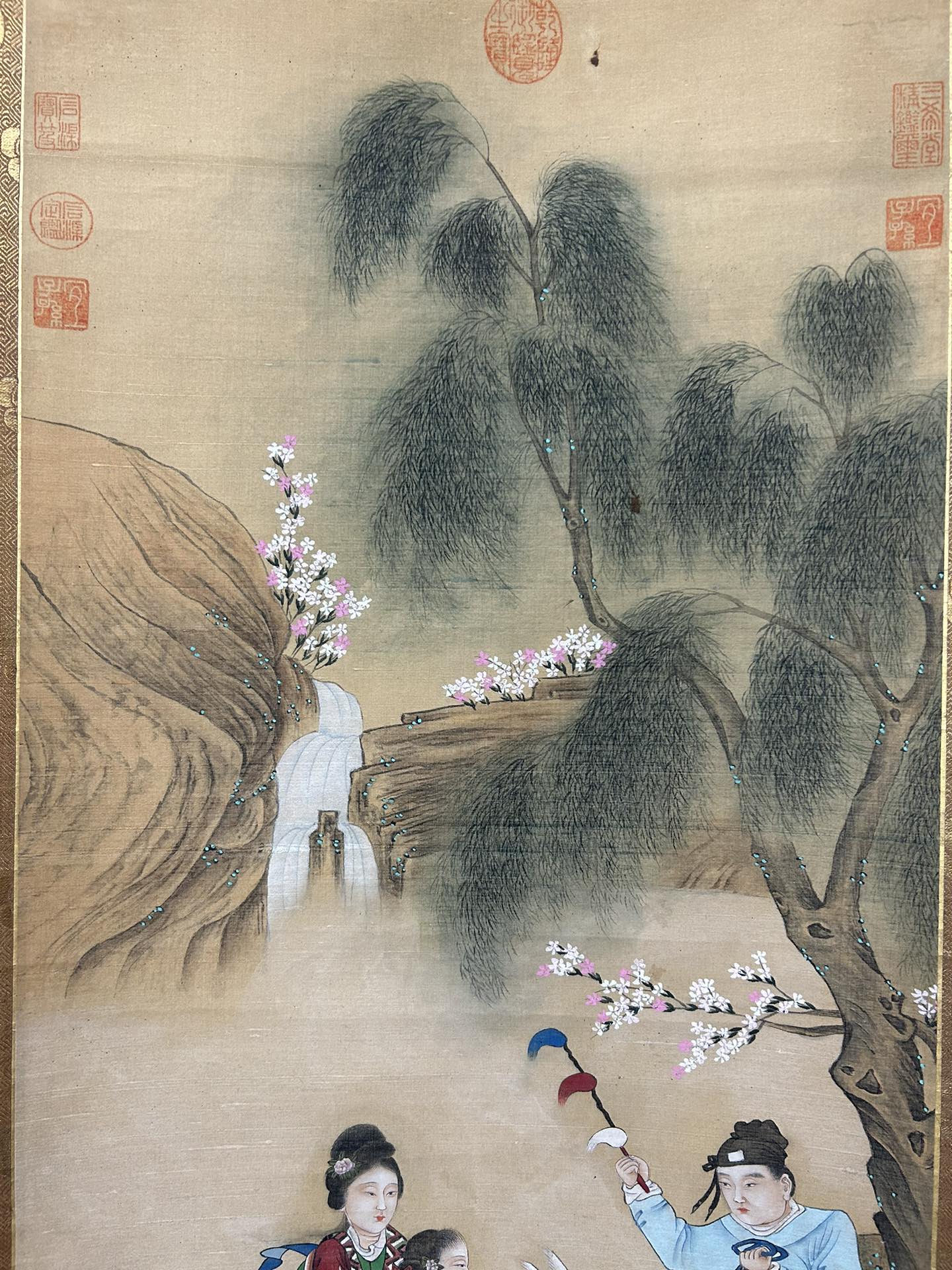 An Exquisite Chinese Ink Painting Hanging Scroll By Chen Mei