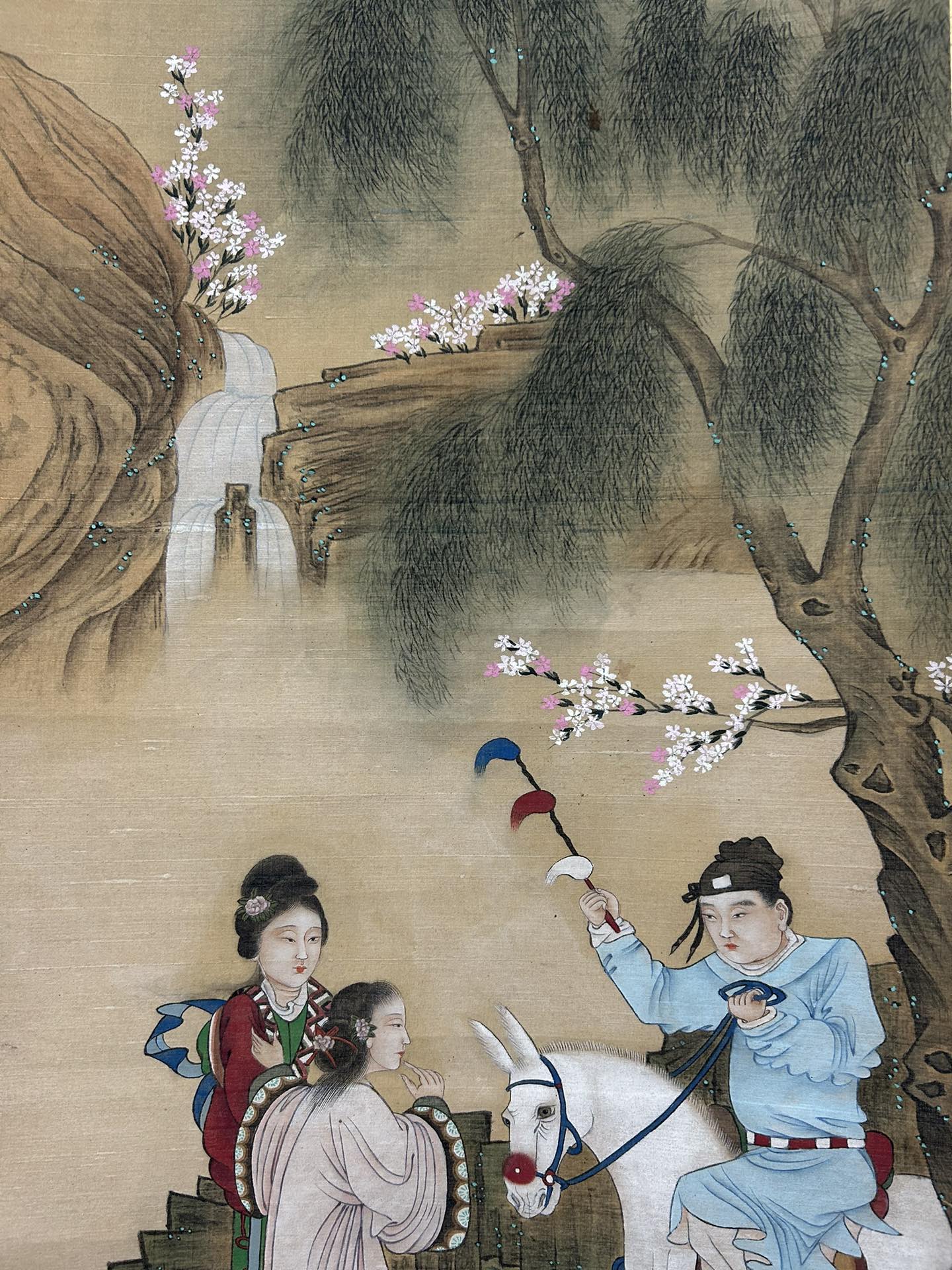 An Exquisite Chinese Ink Painting Hanging Scroll By Chen Mei