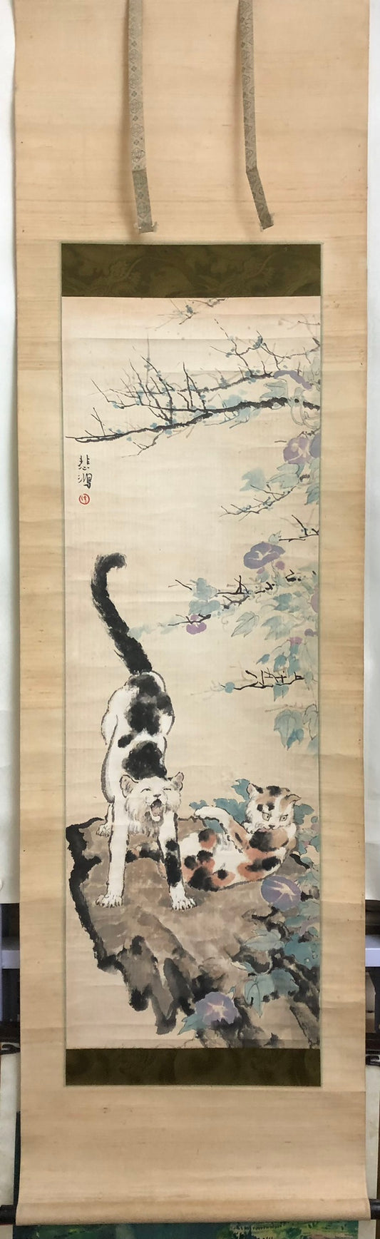 An Exquisite Chinese Ink Painting Hanging Scroll By Xu Beihong