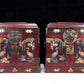 A perfect pair of huanghuali wood cabinets with inlaid gems and flower and bird patterns