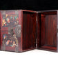 A perfect pair of huanghuali wood cabinets with inlaid gems and flower and bird patterns