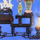 An exquisite zitanwood lacquered and gem-inlaid treasure map hanging screen