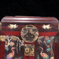 A perfect pair of huanghuali wood cabinets with inlaid gems and flower and bird patterns