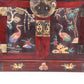 A perfect pair of huanghuali wood cabinets with inlaid gems and flower and bird patterns