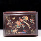 A perfect pair of huanghuali wood cabinets with inlaid gems and flower and bird patterns