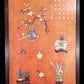 An exquisite zitanwood gold-filled lacquer-embedded treasure map hanging screen