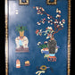 An exquisite gilded lacquered hanging screen with treasure pictures inlaid with precious stones