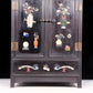 A perfect pair of zitanwood inlaid gem treasure map cabinets