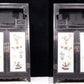 A perfect pair of zitanwood inlaid gem treasure map cabinets